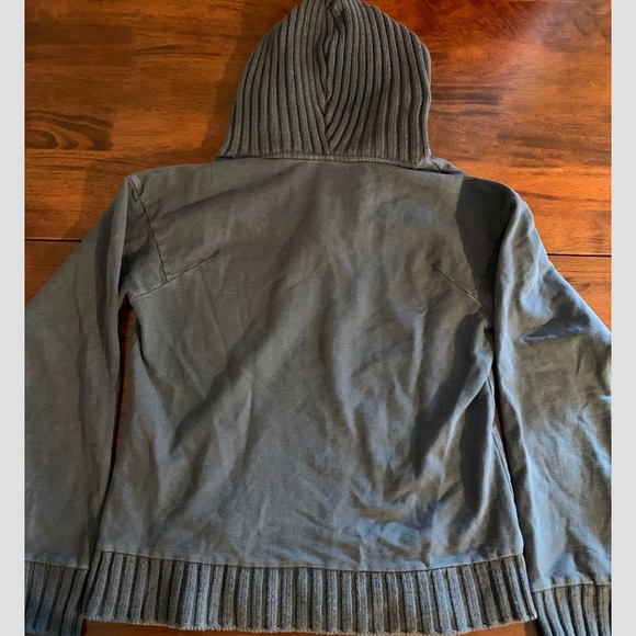 WESC Vintage Women’s 1/4 Zip Hoodie, Charcoal, size L - Picture 4 of 9